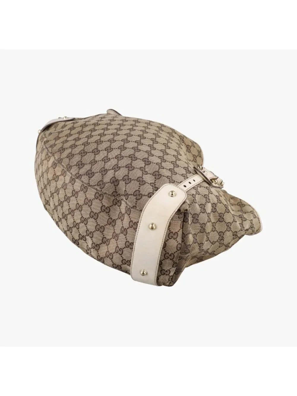 Gucci Pelham Hobo Brown White Canvas Leather